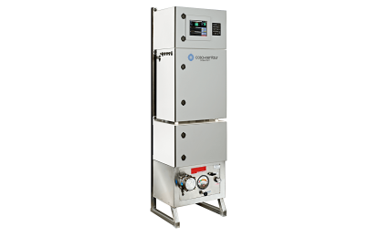 De Cosa 9750 is een snelle respons Zero Emission-calorimeter voor de on-line monitoring van Wobbe Index (WI), Combustion Air Requirement Index (CARI) en Heating Value (HV). De COSA 9750 is gebaseerd op de Residual Oxygen Method (ROM), waardoor het gebruik van een vlam wordt vermeden.